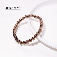 Natural Round Beads Single Circle Smoke Crystal Diy Bracelet sku image 1