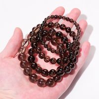 Natural Round Beads Single Circle Smoke Crystal Diy Bracelet main image 2