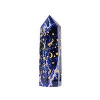 Natural Crystal Column Star Moon Blue Grain Stone Single Tip Hexagon Crystal Ore Decorations main image 2