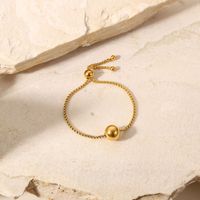 New Style 18k Gold Plated Round Ball Pendant Stainless Steel Bracelet main image 1