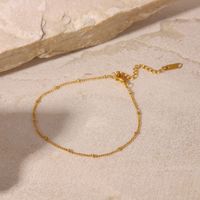 New Style 18k Gold Plated Ball Bead Chain Stainless Steel Anklet main image 1