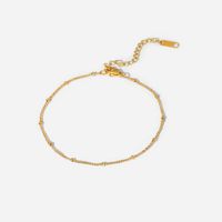 New Style 18k Gold Plated Ball Bead Chain Stainless Steel Anklet main image 5