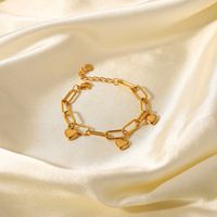 Vintage Style Geometric Stainless Steel Gold Plated Bracelets main image 4