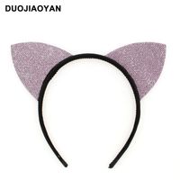 New Sexy Black Flocking Cat Ears Headband Wholesale sku image 4