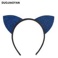 New Sexy Black Flocking Cat Ears Headband Wholesale sku image 3
