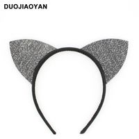 New Sexy Black Flocking Cat Ears Headband Wholesale sku image 6