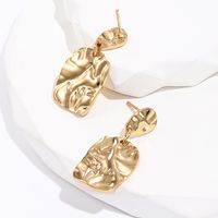 1 Piece Fashion Irregular Square Plating 201 Stainless Steel 18K Gold Plated Earrings main image 4