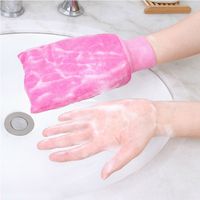 Household Bath Towel Double-sided Thickened Gloves Random Color main image 2
