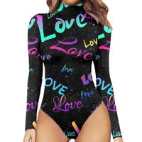 Summer New 2022 Fashion Women Long Sleeve Printed Bottoming One-piece Jumpsuit main image 4