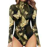 Summer New 2022 Fashion Women Long Sleeve Printed Bottoming One-piece Jumpsuit main image 7