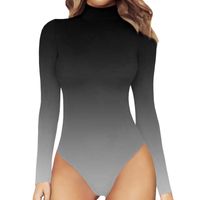 Summer New 2022 Fashion Women Long Sleeve Printed Bottoming One-piece Jumpsuit main image 8