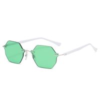 New Style Fashion Frameless Polygonal Multicolor Metal Sunglasses sku image 3