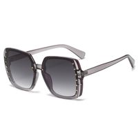 Fashion New Style Large Square Frame Rivet Sunglasses main image 4