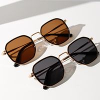 Korean Square Semi-metal Frame New Anti-ultraviolet Retro Sunglasses sku image 6