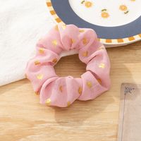 Simple New Style Women's Golden Heart Pattern Hair Scrunchies main image 2