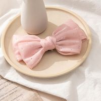 Simple Style Solid Color Headwear Inlaid Rhinestone Bow Shape Hairpin main image 2