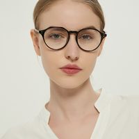 Light Transparent Retro Full Frame Glasses sku image 8