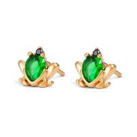 Pendientes De Cobre De Retención De Color Oro Real De Rana Octopus18k Animal Pequeño De Moda sku image 10