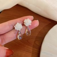 Mode Harz Blume Ohrringe Täglich Eingelegter Kristall Kristall Drop Ohrringe Als Bild sku image 1