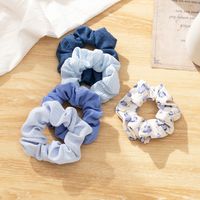 Retro Style Hair Accessories Solid Color Floral Satin Hair Rope Hair Scrunchies main image 5