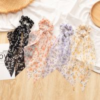 Fashion New Style Colorful Floral Pattern Streamer Head Rope Bow Hair Scrunchies main image 1