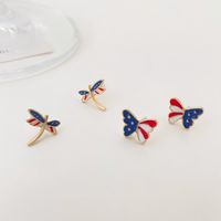 Simple Style Butterfly Copper Earrings Ear Studs main image 4