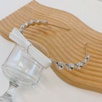 Corée Du Sud Nouveau Cristal Plein Diamant Bandeau Été Simple Trou De Cheveux Anneau En Acier Mince Bord Bandeau En Gros Nihaojewelry sku image 11