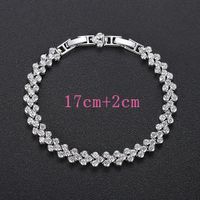 Zircon Bracelet Full Diamond Simple With Extended Chain Bracelet Gift Female sku image 2