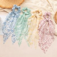 Simple Style Long Streamer Knotted Head Rope Tie Dye Color Headscarf main image 1