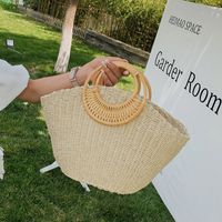 Fashion Straw Woven Women's 2022 New Summer Portable Shopping Basket Bag main image 6
