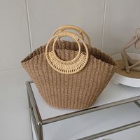 Fashion Straw Woven Women's 2022 New Summer Portable Shopping Basket Bag main image 3