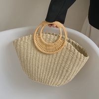 Fashion Straw Woven Women's 2022 New Summer Portable Shopping Basket Bag main image 4