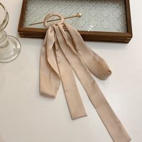 Fashion Elegant Printed Fabric Bow Ribbon Pearl Hair Clasp Hair Accessories main image 5