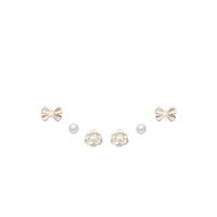 Fashion Elegant Camellia Pearl Butterfly Shape Pendant Earrings main image 5