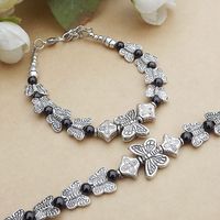 Ethnic Retro Jewelry Butterfly Accessories Colorful Beads Alloy Bracelet main image 2
