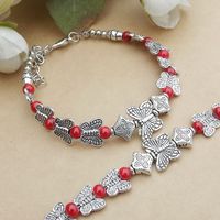 Ethnic Retro Jewelry Butterfly Accessories Colorful Beads Alloy Bracelet main image 1