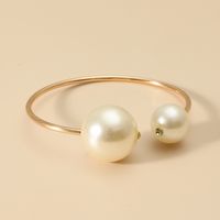 Fashion Geometric Imitation Pearl Inlaid Pearls Artificial Pearls Women's Bangle sku image 1