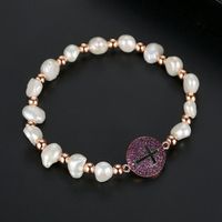 Fashion Korean Round Cross Beads Bracelet Nhtm139018 sku image 6