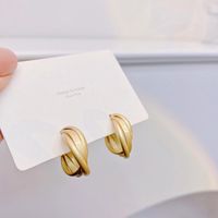1 Set Ins Style C Shape Plating Alloy No Inlaid Earrings main image 2