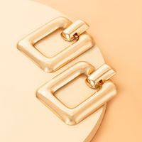 New Fashion Simple Geometric Square Hollow Alloy Earrings main image 2