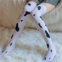 Cow Pattern Print Long Tube Over The Knee Stockings main image 1