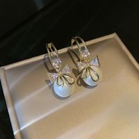 Korean Style Alloy Water Droplets Earrings Daily Inlaid Zircon Zircon Drop Earrings As Picture main image 3