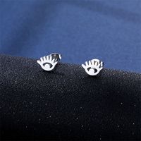 Women's Simple Style Devil's Eye Eye Stainless Steel Titanium Steel Pendant Necklace Jewelry Sets main image 2
