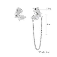 Fashion Alloy Heart Earrings Daily Diamond Rhinestone Drop Earrings As Picture main image 5