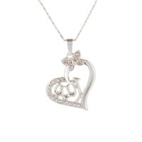 Fashion Simple Heart-shaped Pendant Women's Copper Necklace sku image 2
