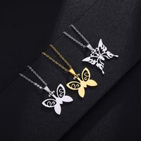 Fashion Butterfly Stainless Steel Plating None 18K Gold Plated Women'S Necklace main image 1