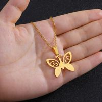 Fashion Butterfly Stainless Steel Plating None 18K Gold Plated Women'S Necklace main image 3