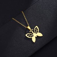 Fashion Butterfly Stainless Steel Plating None 18K Gold Plated Women'S Necklace sku image 3