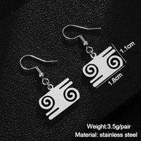 Fashion New Geometric Pendant Hollowed-out Stainless Steel Earrings sku image 2