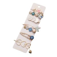 Fashion Barrettes Set Simple Inlay Rhinestone Pearl Hair Accessories main image 5